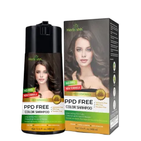 1pc PPD Free Natural Hair Dye Color Shampoo - Herbishh