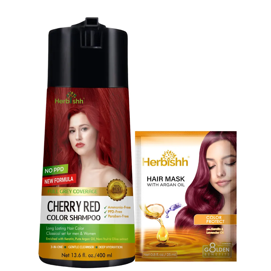 1pc PPD Free Natural Hair Dye Color Shampoo - Herbishh