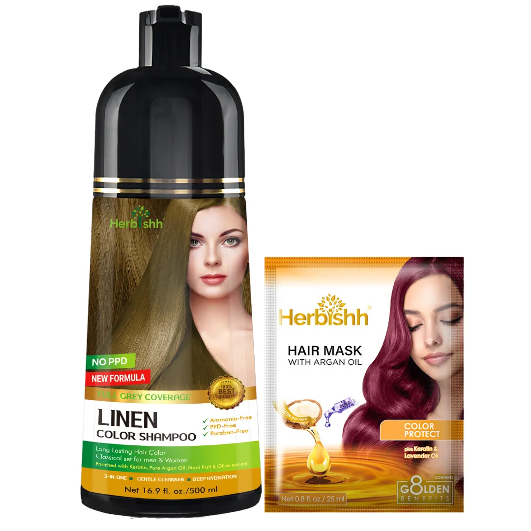 1pc PPD Free Natural Hair Dye Color Shampoo - Herbishh