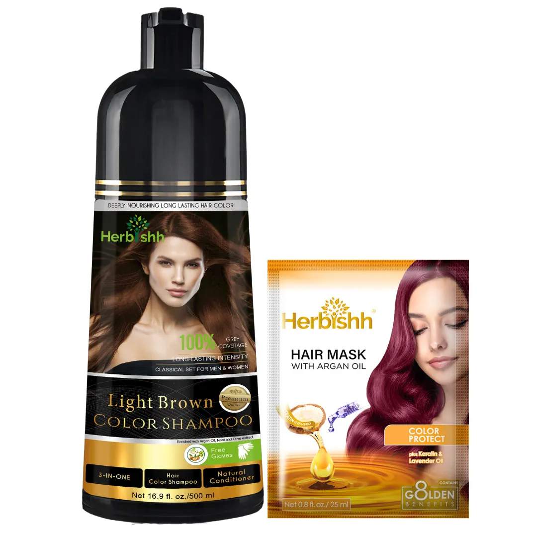 1pc PPD Free Natural Hair Dye Color Shampoo - Herbishh