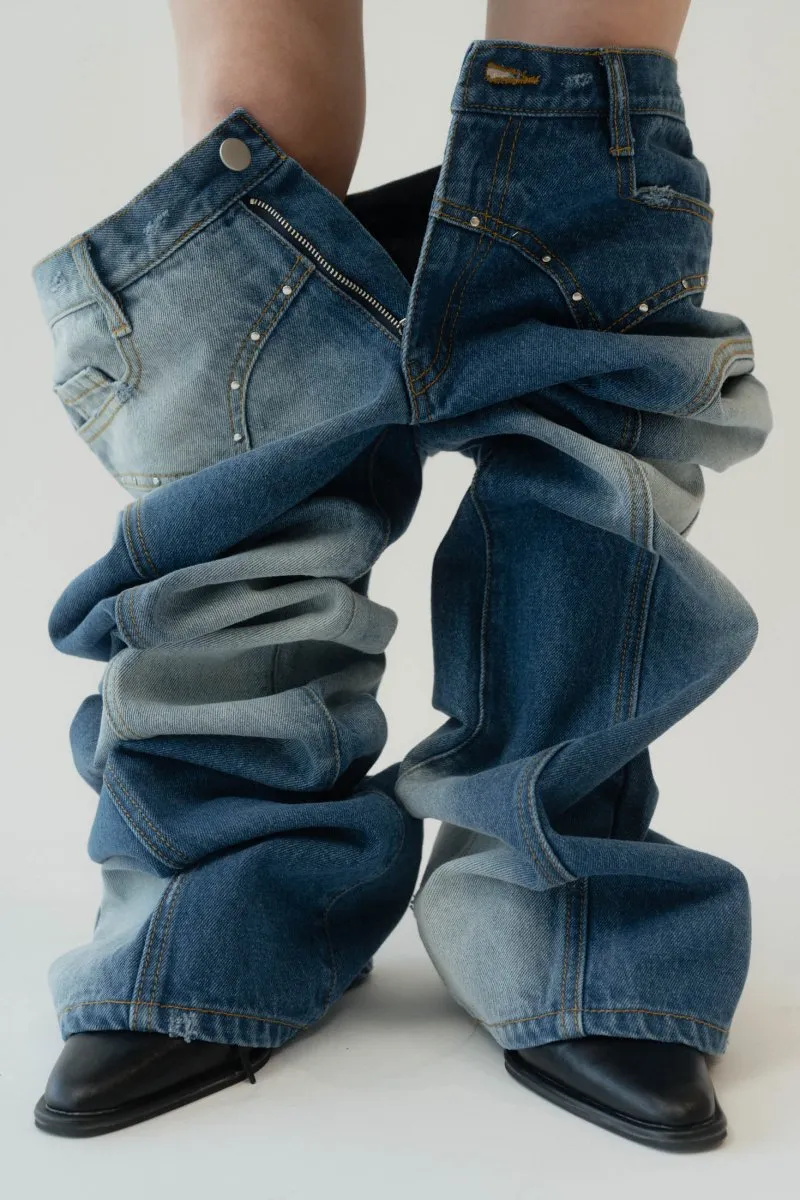 bell bottom denim pants(unisex)/ushi