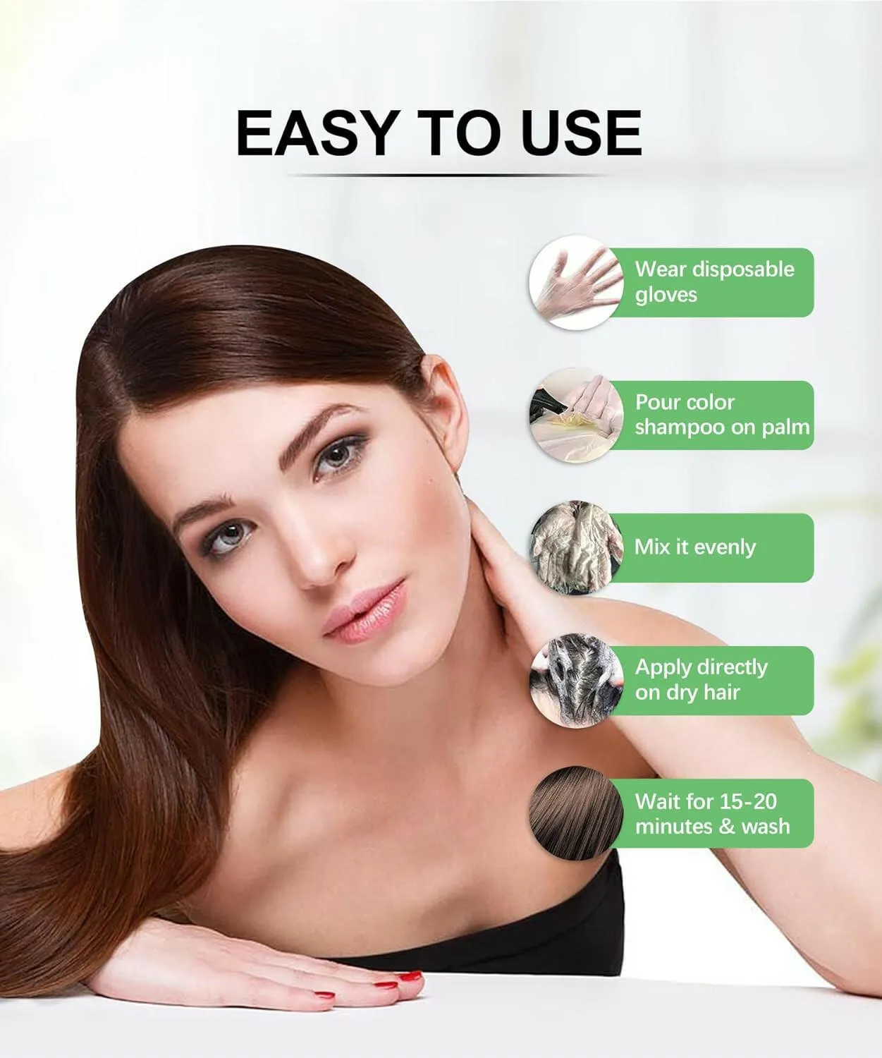 Buy 2-PCS PPD Free Hair Color Shampoo Get 1 Hair mask Free - Herbishh