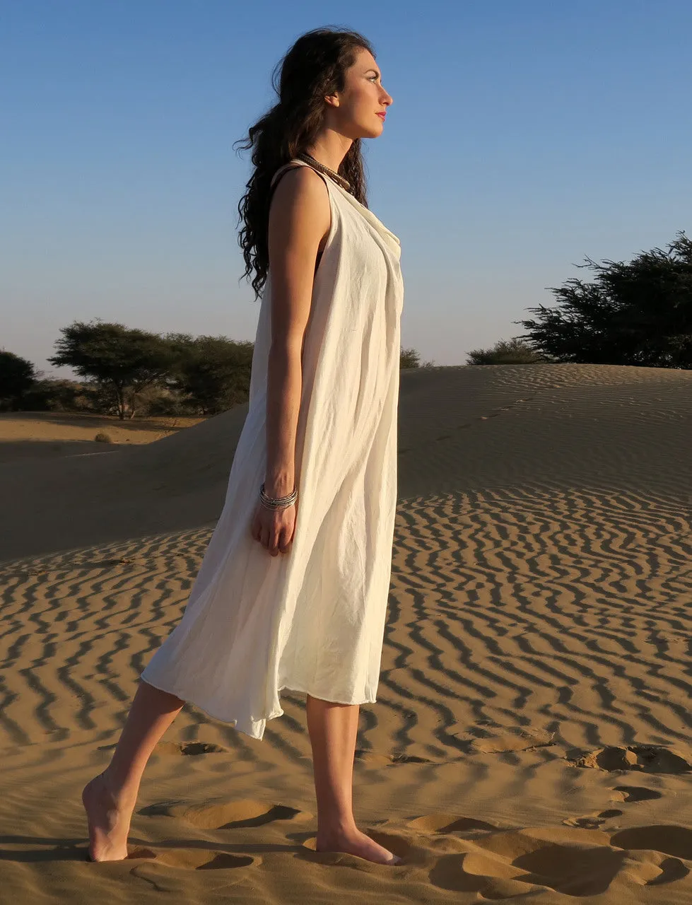 Float Neck Racerback Wanderer Below Knee Dress