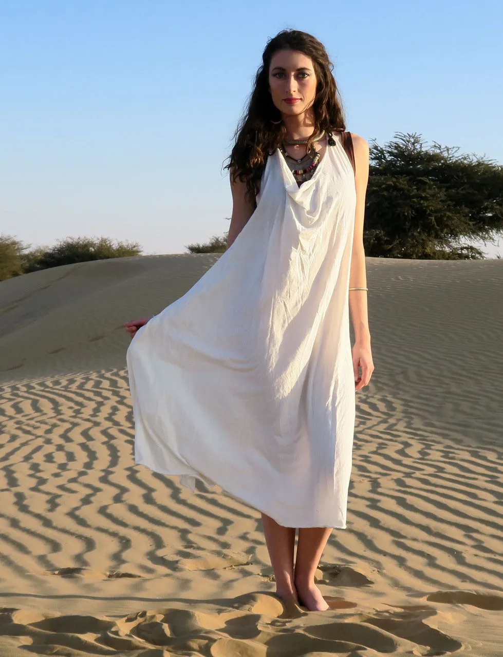 Float Neck Racerback Wanderer Below Knee Dress