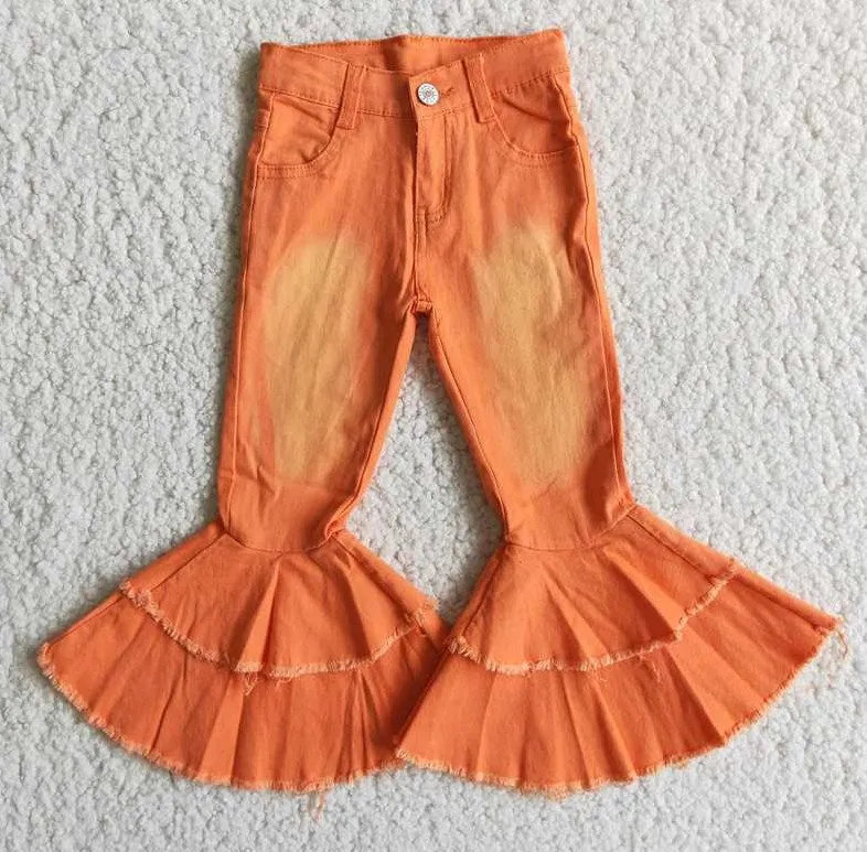 High Quality Girls Clothes Denim Bell Bottom Outfits GSPO0546