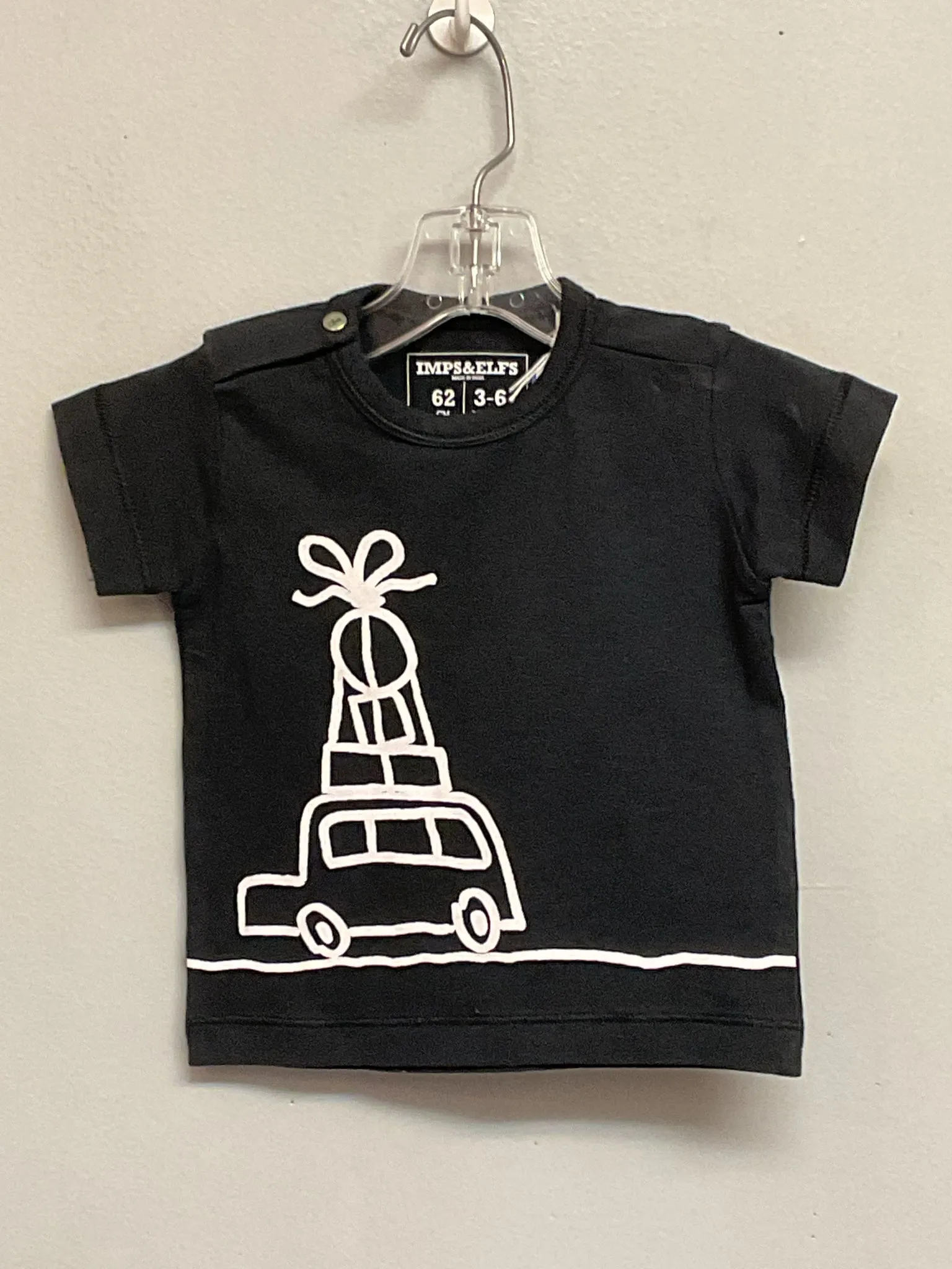 Imps & Elfs Size 3M Black & White Holiday Organic Cotton Onesies & Tees