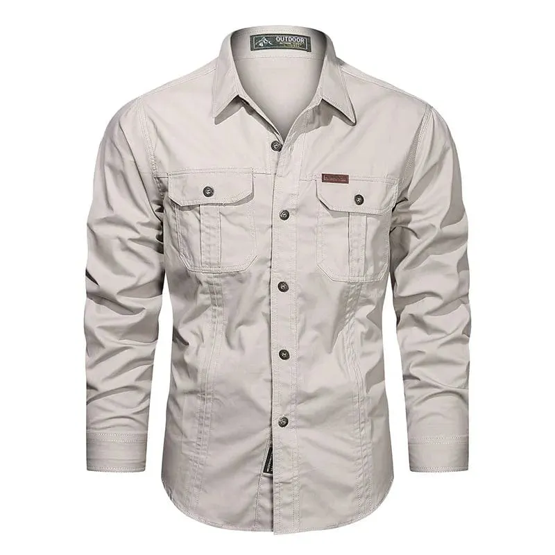 Men Long Sleeve Casual Cotton Shirts