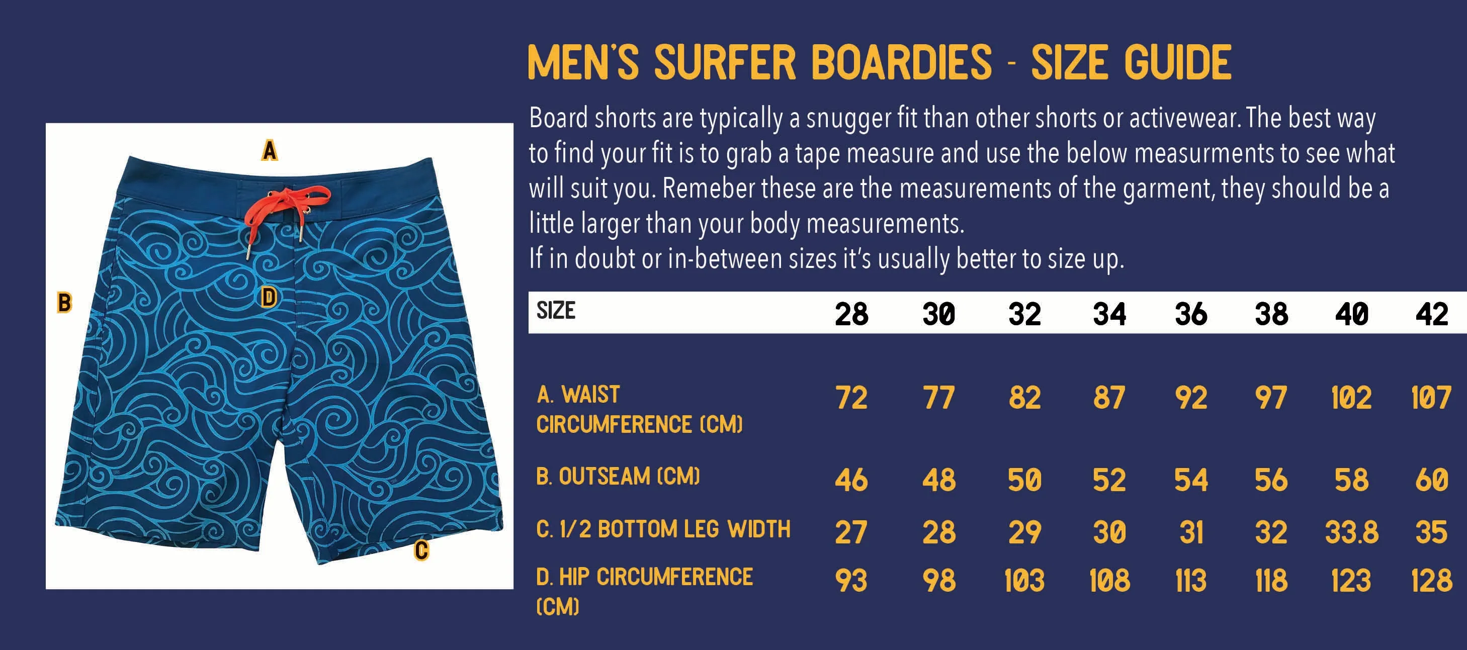 Men's Surfer Boardies: Cogs