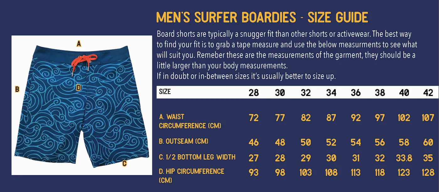 Men's Surfer Boardies: Leafy Seadragons 2.0