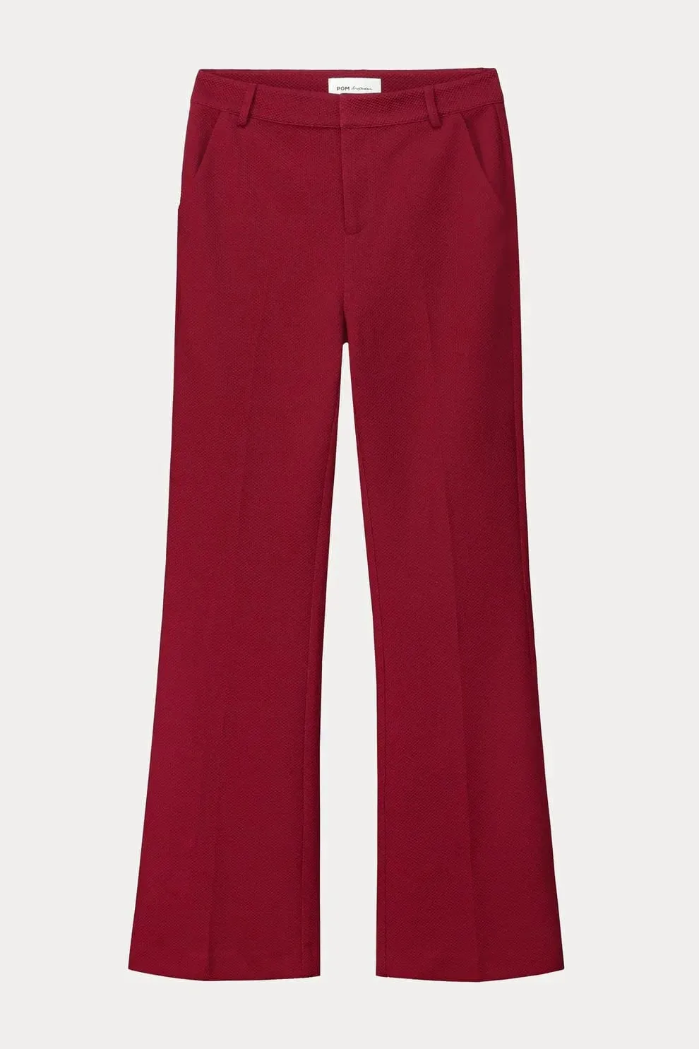 POM Amsterdam Burgundy Red Flare Pants