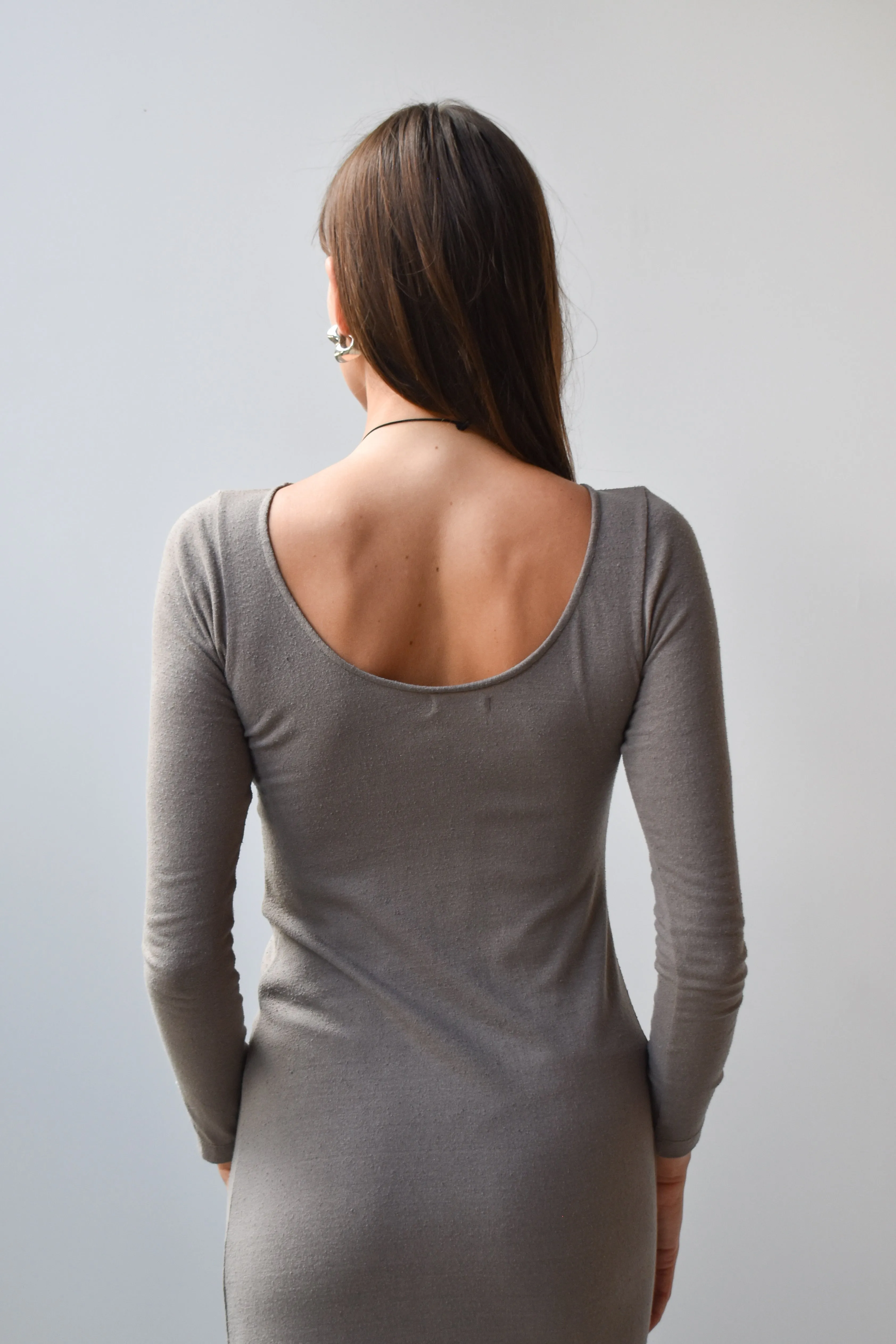 Silk LS Dress