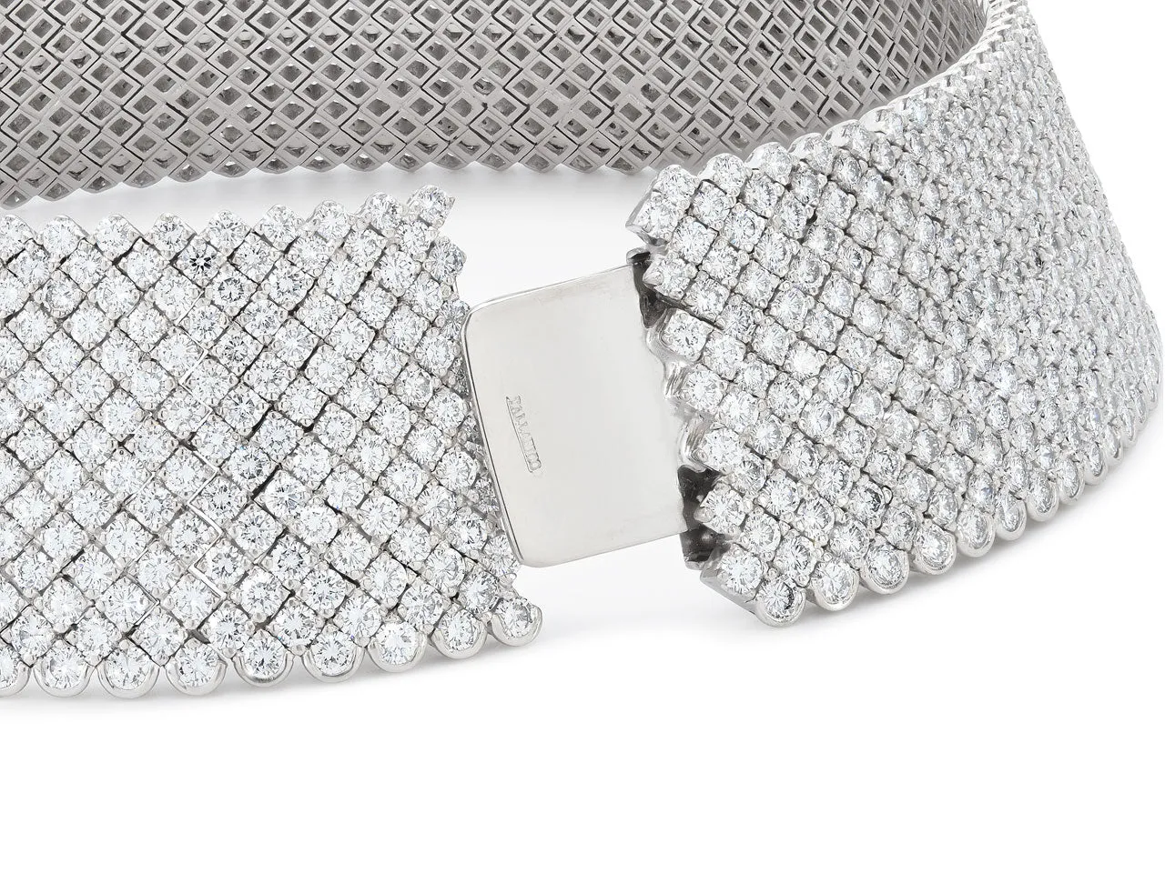 Tallarico Wide Diamond Collar Necklace in 18K Gold