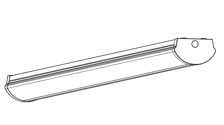 The LED Wrap-Around Light 2ft 4ft 8ft CCT and wattage selectable 3000K to 5000K 10000 lumen 120-277V 0-10V dimming emergency and sensor control ready