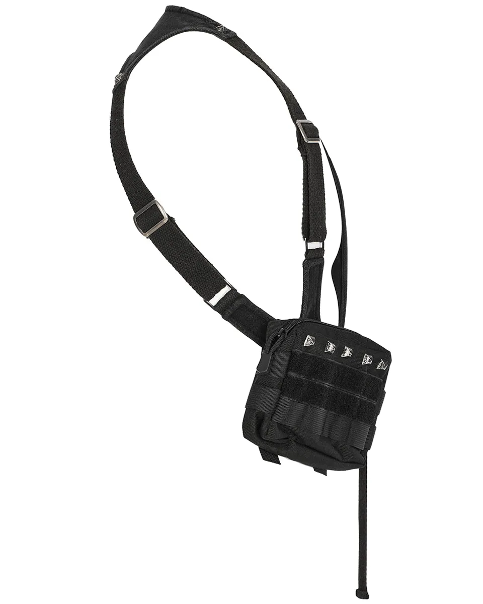 Y1517-BKM Mens Tactical Apocalyptic Gothic Utility Pocket Harness Top